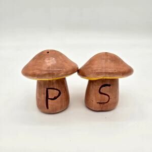Vintage Mushroom Salt & Pepper Shakers